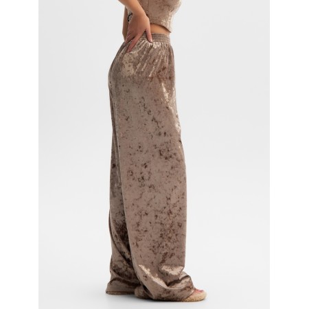 Homemade pants KAFTAN VELVET 48-50, coffee-5