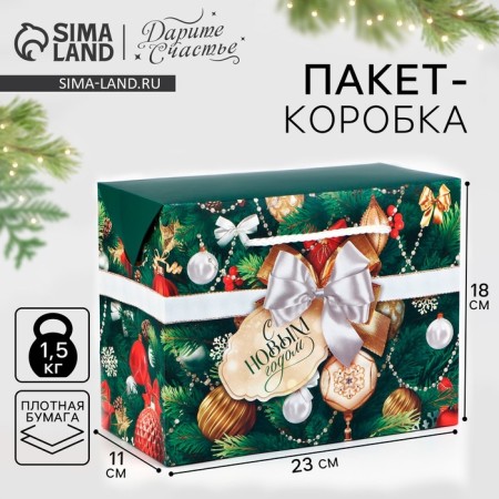 Package - box "New Year's gift", 23 x 18 x 11 cm, New Year