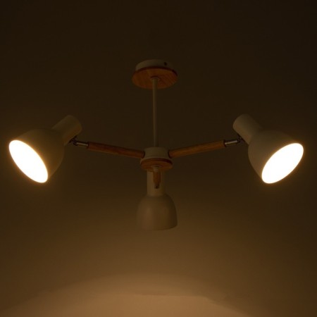 Svetogor chandelier "Project" 3x60W E27 white/beige-2