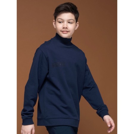 Sweatshirt for boys, height 134 cm, dark blue color