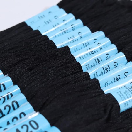 Muline threads, 8 ± 1 m, black color No. 0420-2