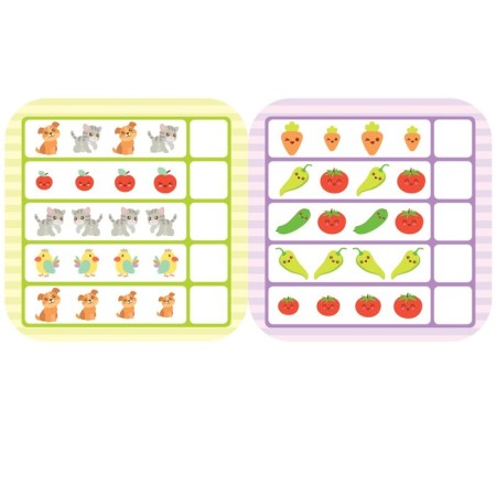 Kids. Logic with stickers. Continue a row-2
