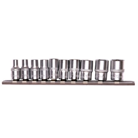 Set of end heads Stels 13602, 1/4 ", hexagonal, CRV, 4-13 mm, 10 pcs.