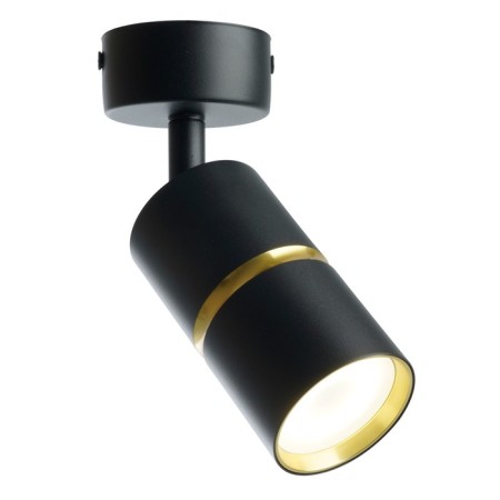 The lamp wall-flowing Feron ML1861, IP20, GU10, 35 W, 55x55x165 mm, black/gold color-1