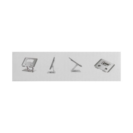 A tablet stand, adjustable folding, 360 ° rotation, metal, silver-6