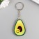 Avocado plastic keychain 4.5x3.5 cm