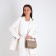 Bag Medvedkovo on a magnet, a long belt, beige color