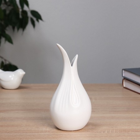 VAZA Ceramics Table "Ellis" 17x8 cm, white-1