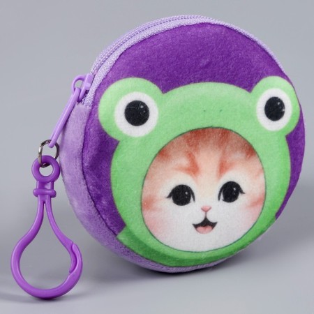 Kid cat wallet "kitty", plush, color mix-3