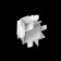 The internal corner connector for the built-in track system Technical TRA084CT-12W, 4.6x4.6x6.5 cm, white color