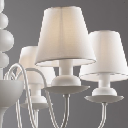 Caustra Freya Fr5756-PL-06-W Eliza, 752x752x1719 mm, E14, 6x40W, white color-1