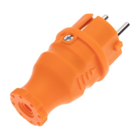 Direct moisture -proof plug, c/s, 16 a, ip44, orange rubber rexant-2