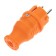 Direct moisture -proof plug, c/s, 16 a, ip44, orange rubber rexant