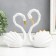 Souvenir Polystone "Swans, Hofre's Wings" White with gold set 2 pcs 17.5x12.5x7 20x14x7 cm