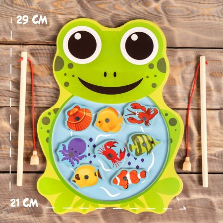 Fishing "Frog", 8 elements + 2 fishing rods-5