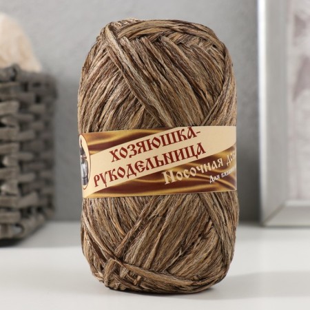 Yarn "Nosomic supplement" 100% polypropylene 200 ± 20m/50g set 2pcs (dark flax, green)-1