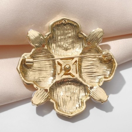 Brooch "Empress" Order, red-white color in gold-1