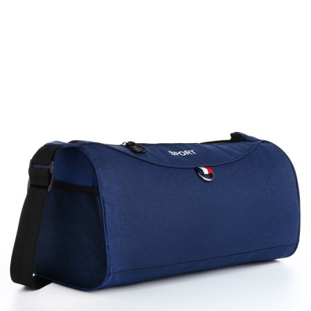 Sports bag with lightning, external pocket, long belt, dark blue color-1