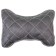 Car Bone pillow, on the headrest, SkyWay Expensiv Alcantara Gray, White line, S08003004