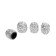 Cap on valve, chrome rhinestones, set 4 pcs