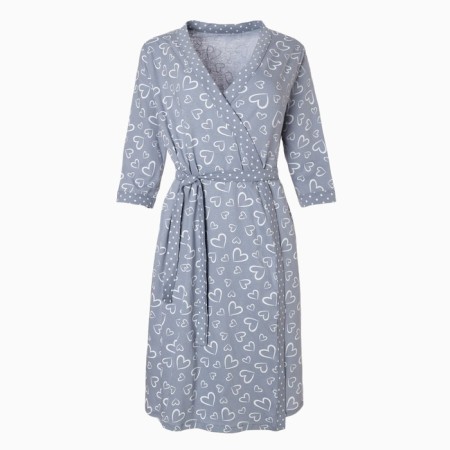 Female set (shirt/robe) for pregnant women, gray color, size 48-5