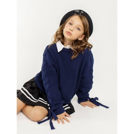 Свитер для девочки Amarobaby Knit Wear, рост 140 см, цвет синий-14