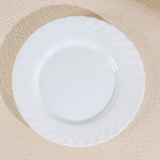 Plate Luminarc Trianon, D = 25 cm, glass ceramic, white