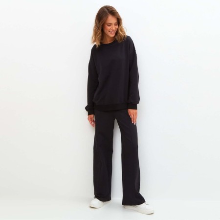 Women's costume (sweatshirt/pants), black color, size 52-1