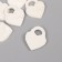 Decor for the creativity of the Polystone "Castle-heart with flower" White set 6 pcs 2.8x3 cm