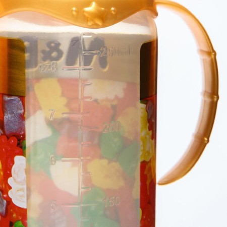 Bottle for feeding “Marmalade M&B”, classic throat, 250 ml., 0 months, cylinder, with handles-5