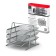 Paper tray horizontal 3-level Erichkrause Steel, assembly, metal mesh, silver