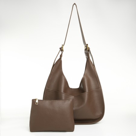 Women's bag on magnet Textura, average size, brown color-2