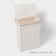 LadoM Belly basket "Classics", rectangular, 37 × 22 × 55 cm, white