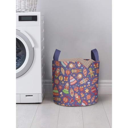 Basket for storing things "Retro toys", size 35x35 cm
