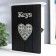 Keywood tree 6 hooks "Keys. Serde" gray with white 26x19x6 cm