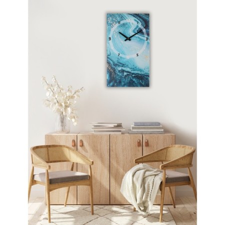 Carty clock is wall-mounted, interior "sea", 35 x 60 cm, on canvas, silent