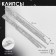 Clips "ice" triple continuous, white color in silver