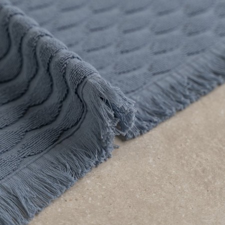 Terry towel Pasionaria "Wave", 450 gr, size 70x140 cm, gray-blue color-2