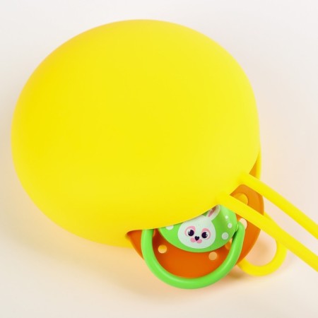 A container for storing and sterilizing children's nipples and dummy, silicone, yellow color-2