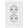 Double SE AtlasDesign, 16 A, 250 V, built -in, without salary, IP20, white, Atn000120
