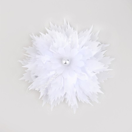 Outlet. Bant for hair on elastic band, white, 11 cm, kitty Marie-2