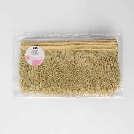 Decorative braid "Furrm", 10 cm, 5 ± 0.5 m, gold color-2