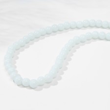 Beads on threads ball No. 8 “Glass”, white color, 98 beads