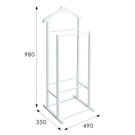 Paul -costume hanger in 27n, 490x350x980, white-1