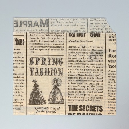 Paper Pack Package "Corner" Gazeta Beige, 14 x 14 cm-1