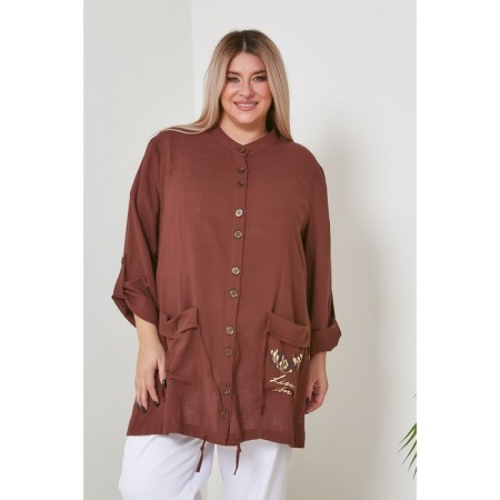 Women's tunic, size 56, brown color