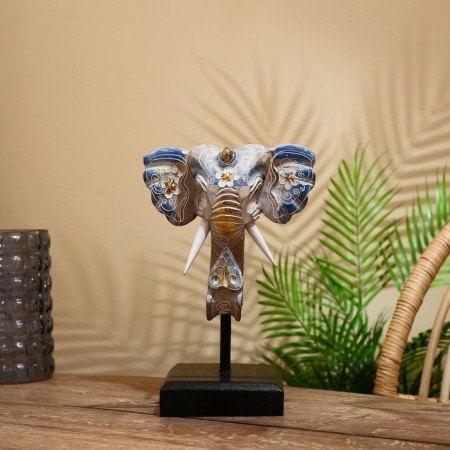 Souvenir "Elephant Head" on a stand, Albezia 35 cm-1