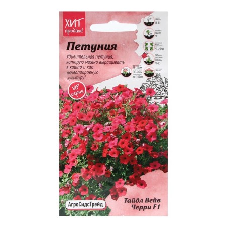 Flowers of Petunia "Tedl Vave Cherry", 5 pcs