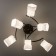 Ceiling chandelier Citilux "Berta" CL126162, 74x74x35 cm, 6x75W, E27, brown color