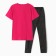 Female homemade set (T -shirt/pants), pink/black color, size 48